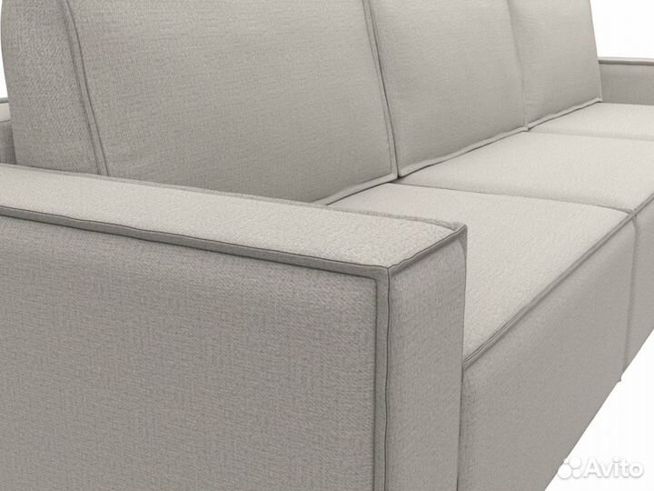 Диван прямой Куба лонг, рогожка, амур бежевый