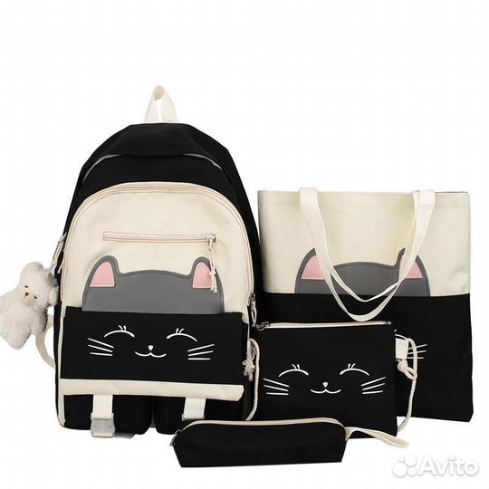 Рюкзак 4в1 / с кошкой/ пенал/ сумочка/шоппер