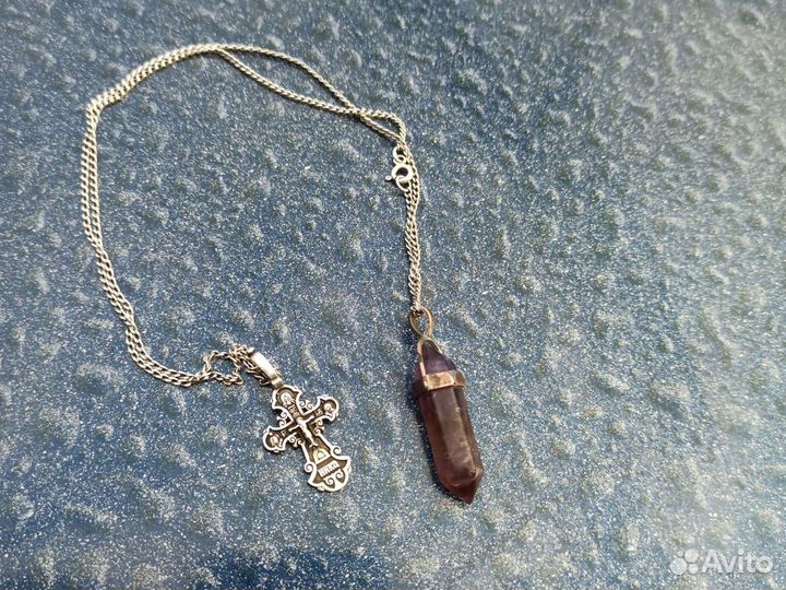 Кулон с аметистом (Аметист не настоящий )