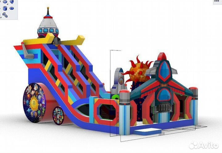 Батут для бизнеса детский Галактика