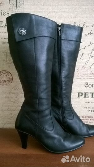 Кожаные сапоги