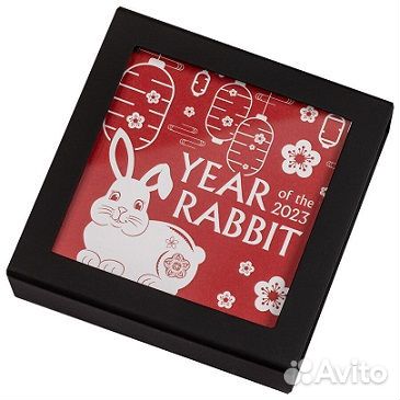 Монета Год Кролика фигурка серебро Монголия 2023 г