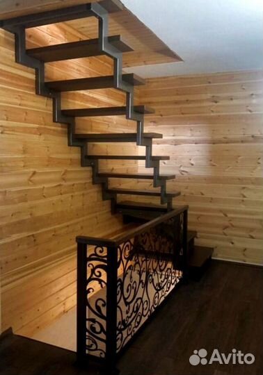 Металлокаркас для лестницы 