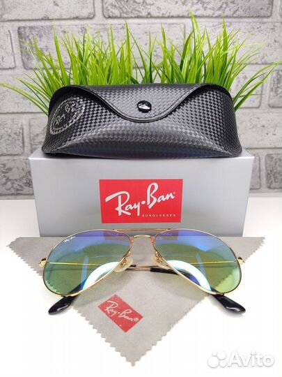 Очки Ray Ban Aviator Light Ocean Прозрачный