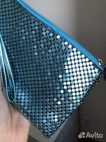 Клатч бирюзовый маленький