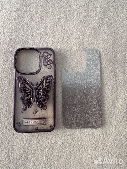 Чехол на iPhone 15 pro с бабочкой Новый