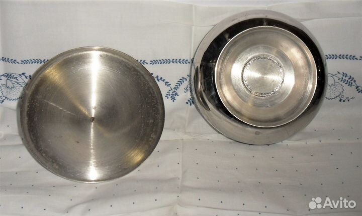 Мельхиоровая винтажная сахарница конфетница СССР