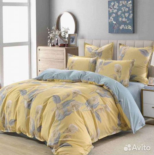 Постельное белье евро с готовым одеялом
