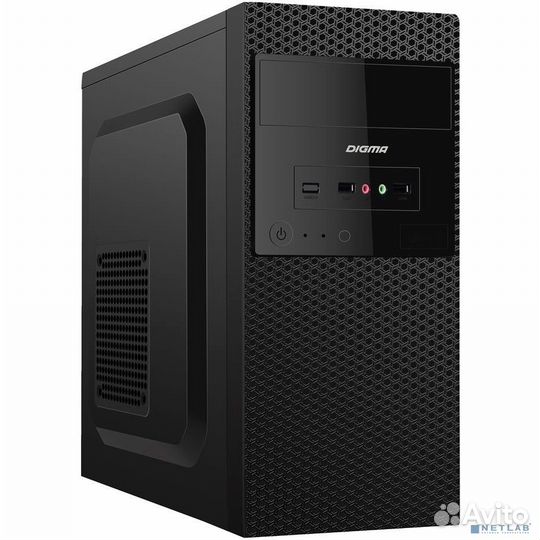 Корпус Digma DC-matx103-U2 черный без бп mATX 1x80