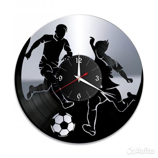 Часы настенные Футбол из винила, №1