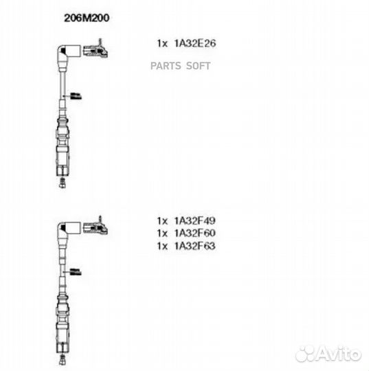 Bremi 206M200 Высоковольт.провода ком/кт