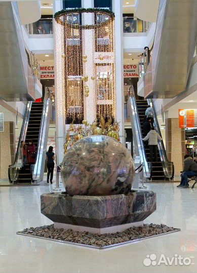 Фонтан крутящийся шар