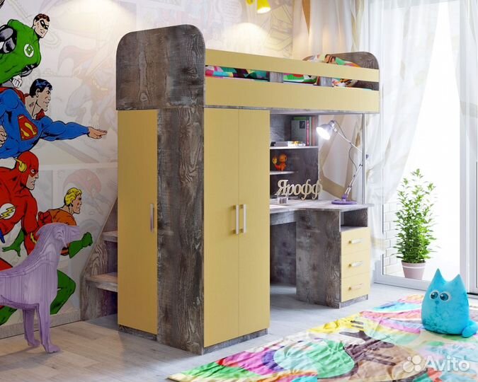 Кровать-чердак Аракс «Ярофф». Новая, Любые цвета