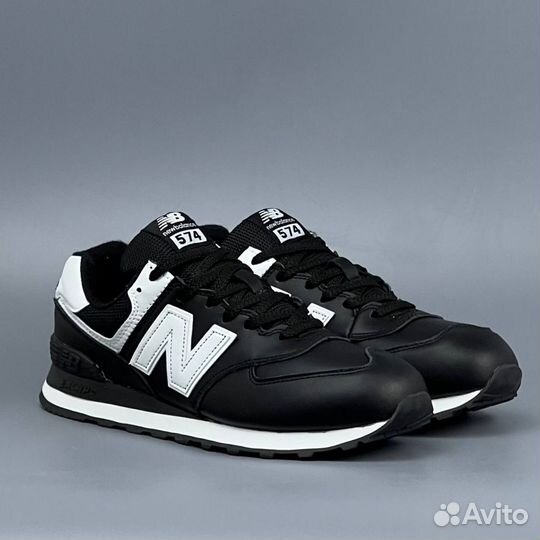 New Balance 574 Black Leather