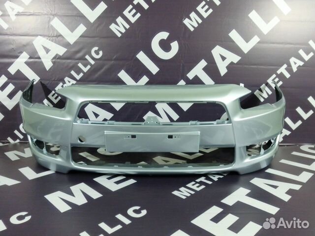 Бампер Mitsubishi Lanser 07-10 (Х ) серебристый