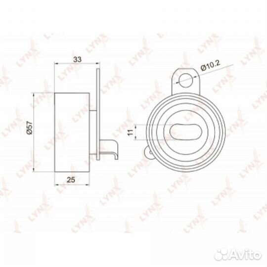 Lynxauto PB-1067 Ролик натяжной ремня грм