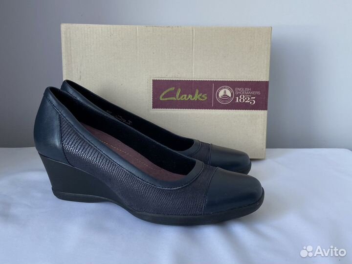 Новые женские туфли Clarks 38 39 оригинал нат.кожа