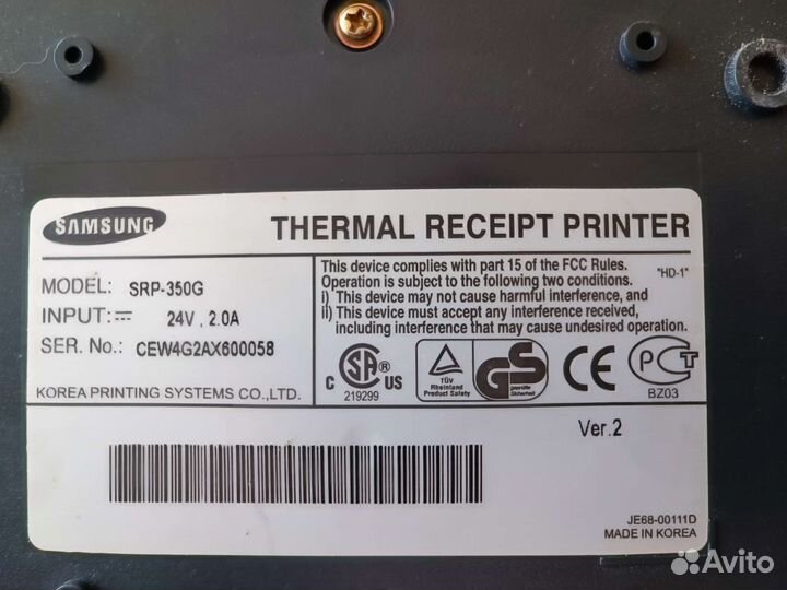 Термопринтер Samsung srp 350