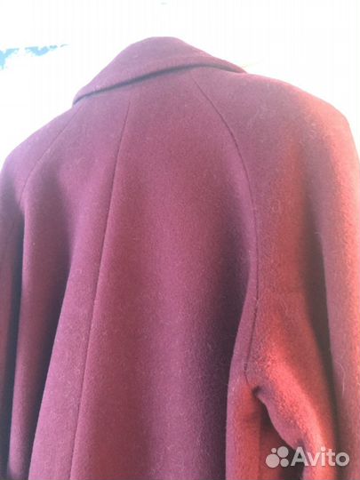 Пальто новое шерстяное вишнёвое 46-52
