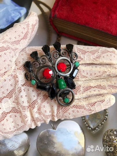 Винтажная брошь кулон 1950е США