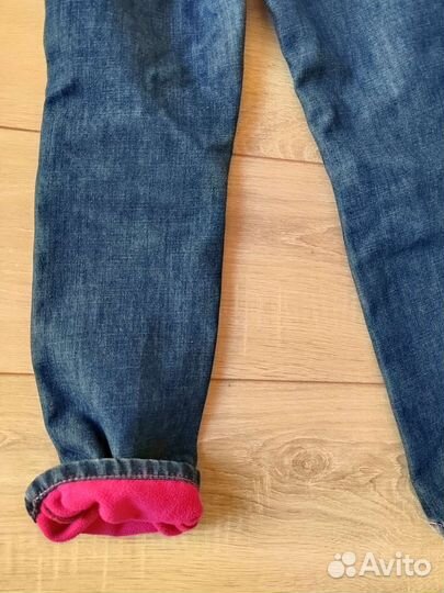 Джинсы утепленные для девочки 128