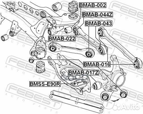 Сайлентблок задней цапфы BMW 3 E90 2004-2008 BM