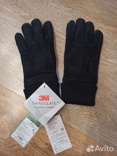 Кожаные перчатки зимние защитные. Р. 22