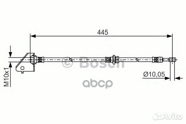 Тормозной шланг перед лев 1987481497 Bosch