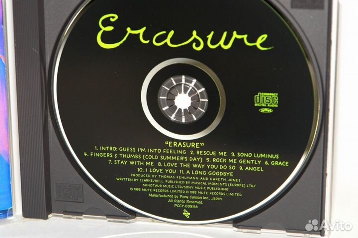 Erasure (1995) japan, Mute - pccy-00846, OBI NM