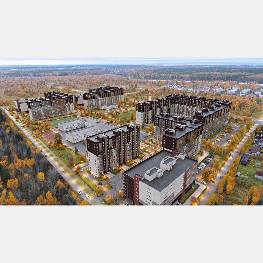 2-к. квартира, 60,6 м², 10/12 эт.