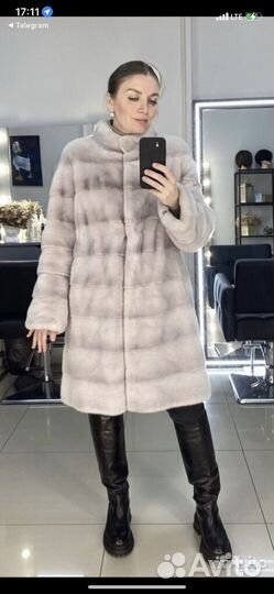 Шуба норковая 46 48, 3D цвет, аукционный мех