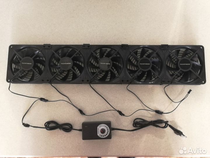 Вентиляторы 120мм, с регулятором, 3000 rpm, 5 шт