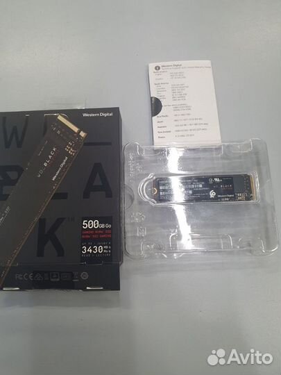 Твердотельный накопитель SSD WD black WDS500G3X0C