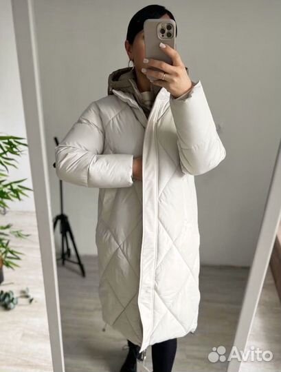 Пуховик черный новый зимний 48 размер