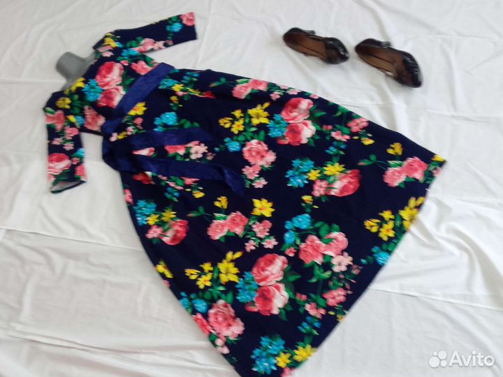 Вечернее яркое платье 46-48 р В пол SuSu