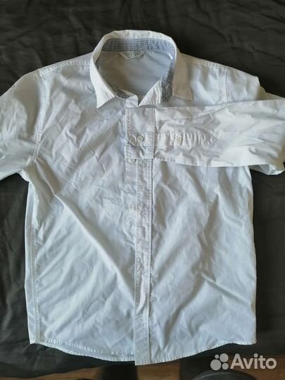 Рубашка белая на мальчика 152
