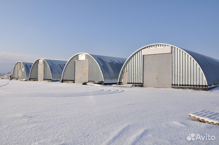 Арочные ангары под ключ