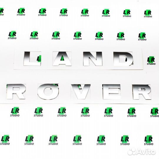 Буквы land rover серые матовые