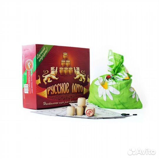 Настольная игра Русское Лото (бочонок дерево)