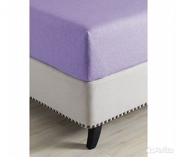 Простынь GoodNight Трикотаж 180х200х20 Лаванда на