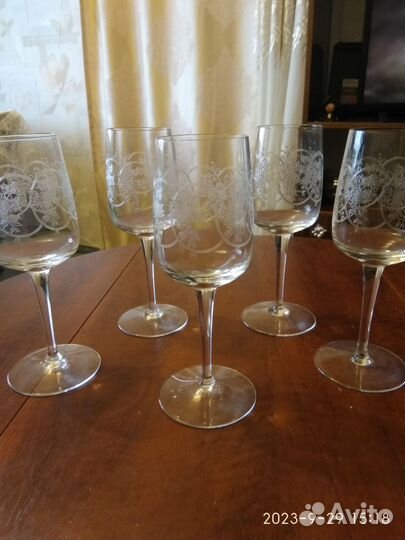 Бокалы для шампанского богемия 60-е годы