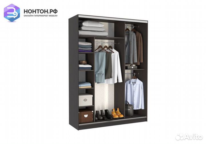 Шкаф-купе Бассо 4-600 розы венге