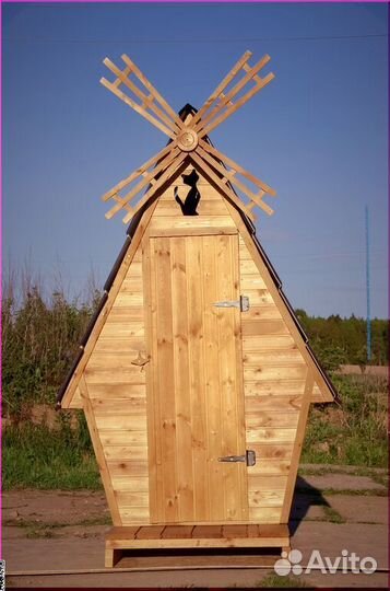 Дачный туалет деревянный HME560