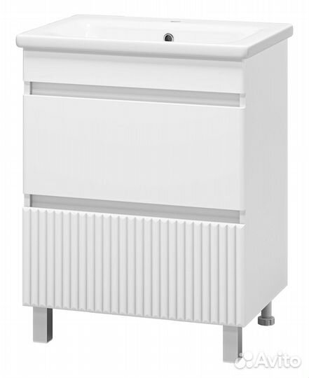 Тумба под раковину Misty Мира 62 напольная белый П-Мир-01065-012Я