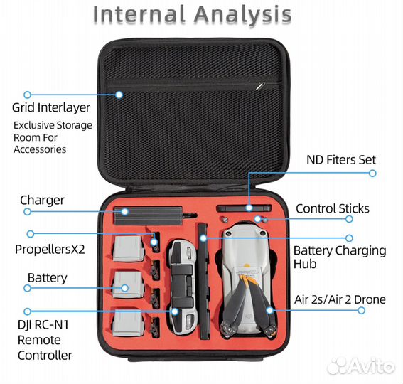 Водонепроницаемый кейс чехол для DJI Air 2S Air 2