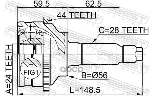 ШРУС наружний mazda tribute EP 2001
