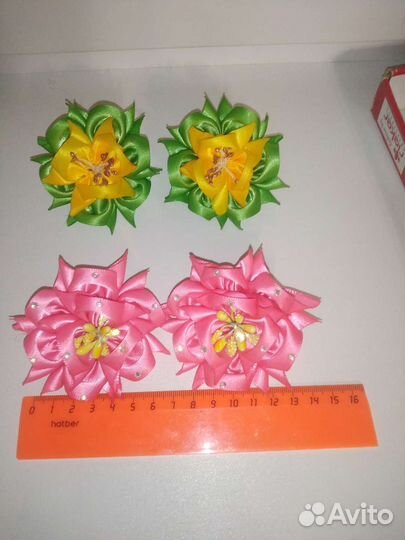 Бантики на резиночках и заколочках, пара