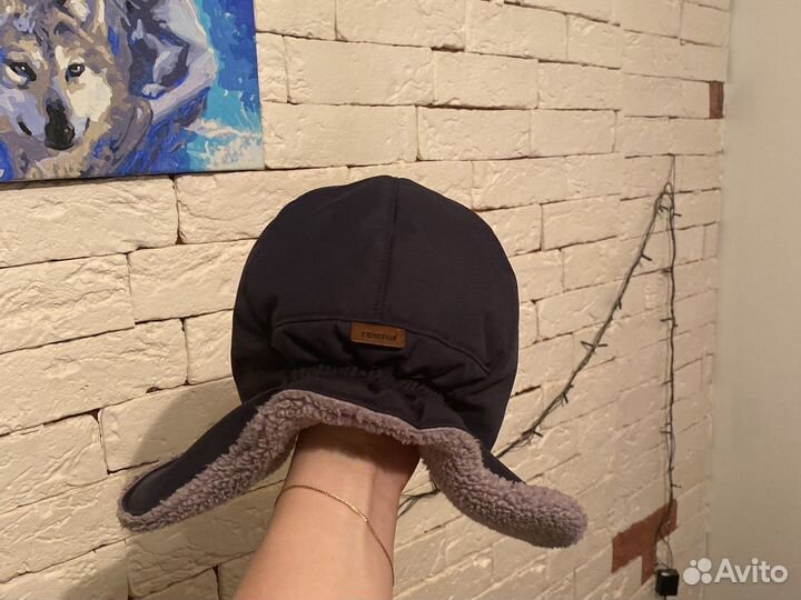 Новая зимняя детская шапка ушанка reima