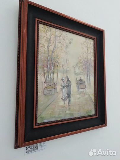 Интерьерная Картина маслом на холсте большая