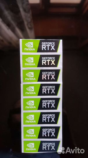 Наклейка nvidia GeForce RTX и G-sync
